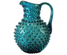 Brocca In Vetro Cristallo in Aqua e ottica Warze circa 2L