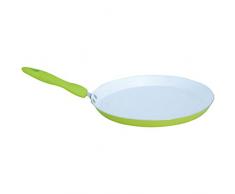 MSV 110400-Padella per Crêpes, in Alluminio, per Tutti i Piani di Cottura, in Ceramica e Silicone, Colore: Verde, Verde, 44x24x8 cm