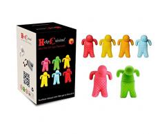 HelpCuisine® infusore per tè/Filtro per tè, Infusore per Te e Tisane, Design Simpatico ed Originale Si Adatta a Tutte Le Tazze (Infusore a forma di Omino (set da 6 pezzi)