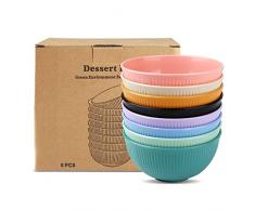 Chililon Ciotole cucina,insalatiera,8 Ciotole in plastica, Ciotola colazione,infrangibili, per frutta, snack, Lavabili in lavastoviglie e microonde, Ciotola da campeggio riutilizzabile