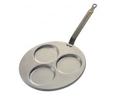DE BUYER DB5612-03 Mineral B Padella D, 27 cm, 3 Blinis Ferro
