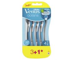 Gillette Venus Oceana Rasoio Donna 3 Lamette di Ricambio + 1 Gratis (da 3 Lame), Rasatura Liscia con Striscia Idratante Aloe Vera, Usa e Getta