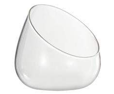 Hemoton Ciotola Inclinata di Vetro Ciotola Rotonda Inclinata di Vetro Ciotola Inclinata Terrario Vaso Inclinato Globo di Fiori per Candela Fiore Candito Decorazione Centrotavola