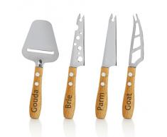 Ginevra Vodka Formaggio caffè, 4 camere, Accessori per la Cucina, in Acciaio Inox/Betulla, 358 205