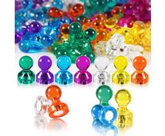 Calamite piccole 42 pezzi magneti per lavagna magnetica 7 colori Adatto per bacheca frigorifero Elementi essenziali per lufficio a casa calamita