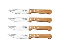 Pedrini Steak House Coltello Bistecca, Acciaio Inossidabile, Argento, 4 unità