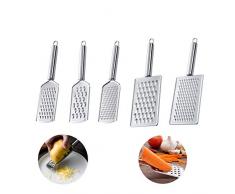 Set Di 3 Manuale Grattugia Set,Acciaio Inox Grattugia Formaggio Grattugia Agrumi Grattugia Pela Verdure Coltello Formaggio Manuale Grattugia Set Con Manico Antiscivolo Adatto Per Zenzero,Aglio,Patata