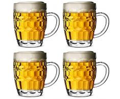 Bicchiere da Birra in Plastica Policarbonato CE 568ml Set da 4