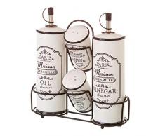 Oliera acetiera vintage nera in ceramica per cucina France - LOLAhome