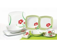 40 pezzi Combi Servizio per 6 persone: servizio da tavola + caffè set, Angela TK-982 porcellana