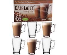 Seri per amanti del caffè Cafe Latte bicchieri 240ml (Confezione da 6)