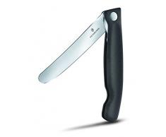 Victorinox Swiss Classic, coltello da verdura pieghevole, lama dritta, lavabile in lavastoviglie, nero