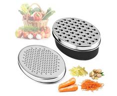 DIFCUL Grattugia per Formaggio con Contenitore, grattugia per la Cucina con Coperchio, per Cucina Tritatutto di Verdure e Zenzero trituratore di Cioccolato