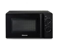 Hisense H20MOBS1HG Forno Microonde con Controllo Meccanico, Capacità 20 L, Potenza 700 Watt su 6 Livelli, Colore Nero