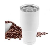 Ziurmut Tazza Termica - Bicchiere Termico di Grande capacità,Tazza Termica con Coperchio in Paglia Tazza Termica da Viaggio in Acciaio Inossidabile da 30 Once