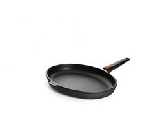 Woll 1538N - Padella da pesce Nowo in titanio, 38 x 28,4 cm, altezza 5,5 cm, manico rimovibile