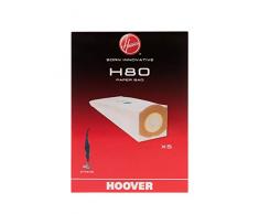 Hoover H80 Sacchetti, Originali, in Carta, Antiodore, Extra Capienti, compatibili con aspirapolvere Syrene, 5 Pezzi, Nylon, Misto
