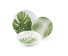 Excelsa Foliage Servizio Piatti da 18 Pezzi, Porcellana