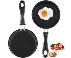 Mini Padella Per Friggere Le Uova Padella Mini Padella Antiaderente 12 Cm Padella Per Friggere Mini Mini Padella Per Uova Fritte Tonda Per Friggere a Forma Di Uovo Piccola Cucina Per Friggere Le Uova