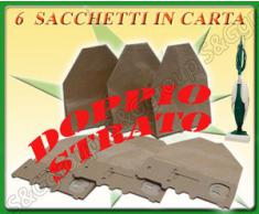 Sconosciuto 6 Sacchi Sacchetti in Carta Doppio per ASPIRAPOLVERE Folletto VORWERK 130 131 GARANTITI S&G Group