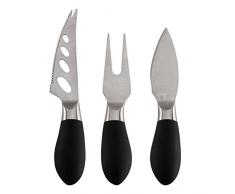 ASA Fromage Set Coltelli da Formaggio, 100% in Acciaio Inox, Argento, 3Â Pezzi,
