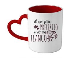 My Custom Style Tazza Cuore Manico Rosso#Amore-Posto#325ml