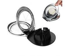 Lepidi Affettatrice per Uova, Taglia Uova Sode, Multifunzionale Taglia Uova, Tagliauova Multifunzione in ABS 2 in 1 con Fili in Acciaio Inossidabile per Tagliare Uova, Funghi