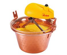 ARDES | AR24AM80 Paiolo In Rame Diametro 28cm Mescola Polenta Marmellata, Ardes Paiolo Mescolatore con Motore Elettrico, Attacco a Baionetta Pulizia Facile, Girapolenta Elettrico in Rame 8/12 Porzioni