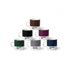 Pantone Porcellana - Set di 6 tazzine da caffè da 120 ml, con manico, lavabili in lavastoviglie, colori naturali