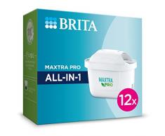 Filtro per acqua BRITA MAXTRA PRO All-in-1 Pack 12 - Ricarica originale BRITA che riduce impurità, cloro, pesticidi e calcare per acqua del rubinetto dal gusto migliore