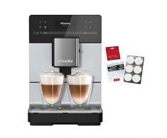 Miele CM 5510 Silence ALSM - Macchina Caffè Automatica per Caffè in Grani o in Polvere, Cappuccino e Altre Bevande, con AromaticSystem, One Touch for Two e Altro, 1,5 KW, Finitura Argento Perlato