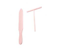 Set di Spatole in Legno per Creator,1 PCS Spatola per Crepes + 1 PCS Spatola Legno Spalmatore di Crepe Naturale Spatole Strumenti Crepes Spatole per Crepes