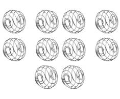 Rabbito 10pcs frullato proteico frullatore,Sfera di miscelazione del miscelatore del filo per agitatore, Frusta di filo di ricambio