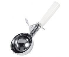 Nikou Paletta for Gelato - Pratico Cucchiaio da Paletta for Gelato in Acciaio Inossidabile con Manico in plastica (Colore : White-8cm)