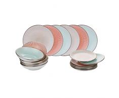 Set piatti Crayon in stoneware, da 18 pezzi multicolore