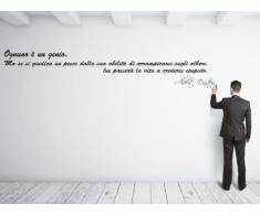 Adesivo murale "Albert Einstein: Ognuno è un genio" Wall Sticker Vinyl Decal adesivo prespaziato in vinile design arredamento per decorazione pareti e muri