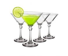 RB Bicchieri da Cocktail Martini Plastica Premium Infrangibile Riutilizzabile 20cl, Set di 4