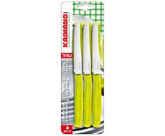 Kaimano KDN041506E Dinamik Coltelli Tavola, Acciaio Inossidabile, Verde, 6 unitÃ 