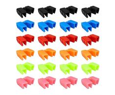 24 Pezzi Bacchette Cinesi Riutilizzabili, PARFCO Aiuto per Bacchette Addestramento in Plastica a più Colori, Bacchette Sushi per Principianti per Adulti, Principianti e Allenatori