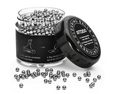 ATDDO 1500 Pezzi Perle di Pulizia, 3 mm Perline Pulisci Bottiglie, Palline Acciaio per Pulizia Bottiglie, per Decanter per Vino, Bottiglie Vetro, Pulizia Vetri Sfera di Pulizia Riutilizzabile