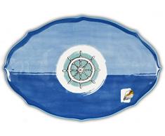 Baci Milano Collezione COASTAL Piatto ovale piccolo Porcellana - 30,5 x 20 cm