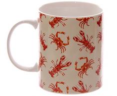 Tazza mug colazione in Ceramica Bone China con Granchio e Aragosta