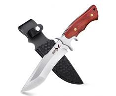 Golden Bird Coltello da cintura con fodero Coltello da caccia a lama fissa Coltello da esterno per campeggio avventura escursioni ecc.