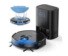 Laresar 3500Pa Robot Aspirapolvere, Spazzare Pulire e Aspirare 3 in 1 Robot Lavapavimenti, con Stazione Autosvuotante, Navigazione LIDAR, WiFi/APP/Alexa, Robot Aspirapolvere per Peli Animali-L6 Nex