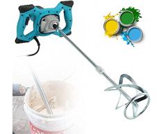 Miscelatore per Cemento colla e Malta 1500W Elettrico trapano Mescolatore Agitatore per Malta con 6 velocità Regolabili attacco M14 impugnatura ergonomica e sistema antivibrante