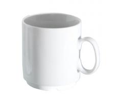 Van well profi empilable tazza porcellana bianca 280 ml
