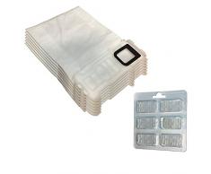 SET 6 Sacchi / Sacchetti (Microfibra) + 6 Profumini per aspirapolvere Vorwerk Folletto Kobold VK 135, 136, VK135, VK136