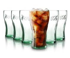 Tivoli Coca Cola Bicchieri per Acqua - 330 ml - Set da 6 – Bicchieri di Alta qualità – Lavabili in Lavastoviglie – Bicchieri di Cristallo
