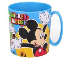 Tazza Mickey Mouse Topolino Bicchiere in plastica 350ml per Microonde con manico Bambini colazione (Mickey Mouse)