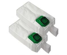 MohMus Kit 12 Sacchetti per Aspirapolvere Adatti per Folletto Vorwerk Kobold VK 140 150 - VK140, VK150 - FP 140 150 - FP140/150 - in Microfibra - Adattabili